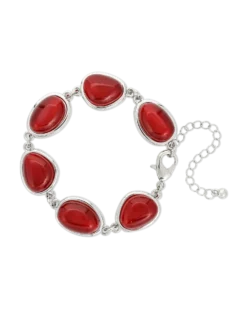 Bijou Brigitte Bracelet - Red Cat Eye Clearance
