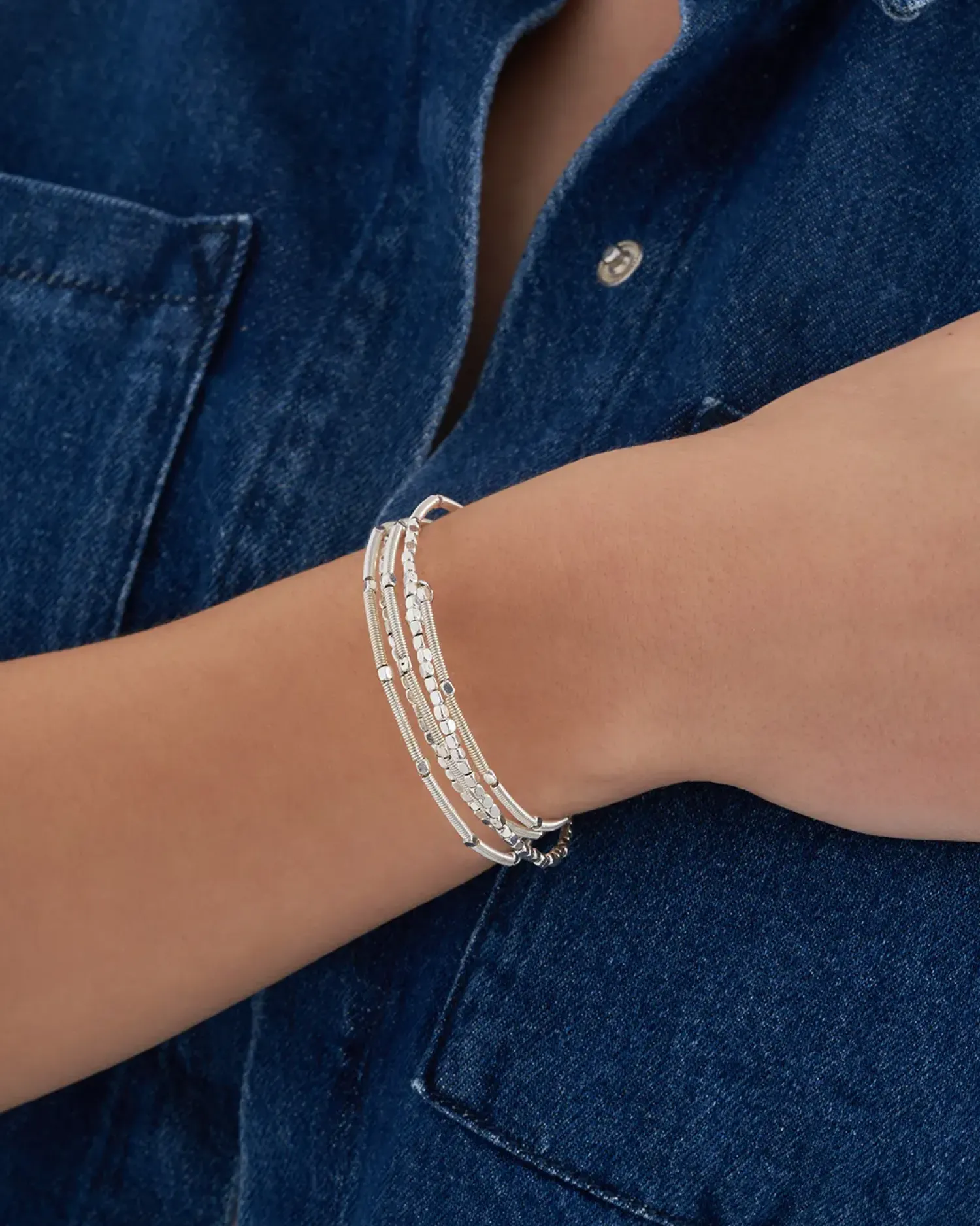 Bijou Brigitte Bracelet - Silver Motion Hot