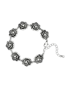 Bijou Brigitte Bracelet - Silver Rose Clearance