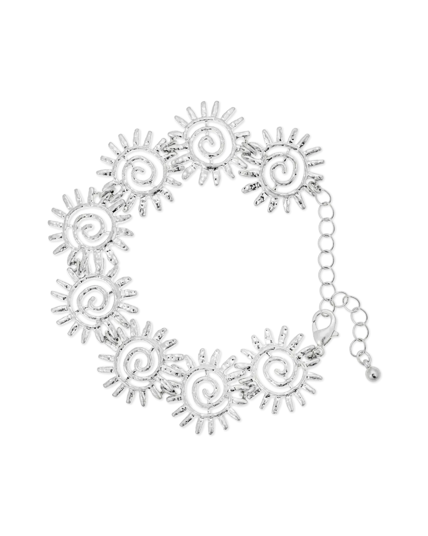 Bijou Brigitte Bracelet - Silver Swirls Clearance