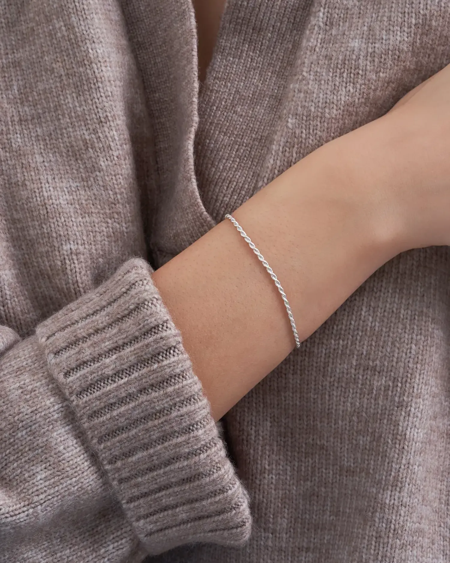 Bijou Brigitte Bracelet - Silver Twist Clearance