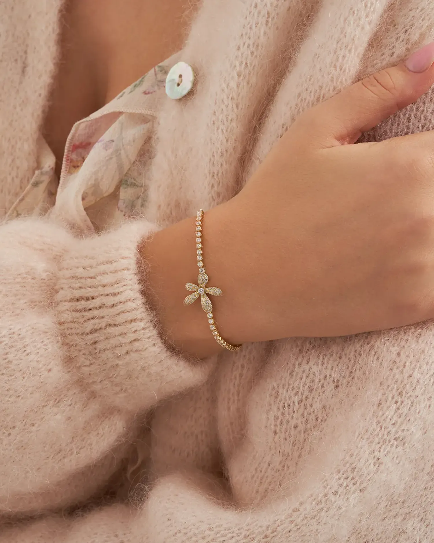 Bijou Brigitte Bracelet - Sparkling Flower New
