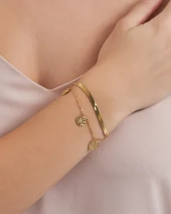 Bijou Brigitte Bracelet - Steel Circles Hot