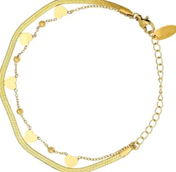 Bijou Brigitte Bracelet - Steel Hearts