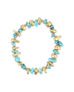 Bijou Brigitte Bracelet - Turquoise Gold Outlet