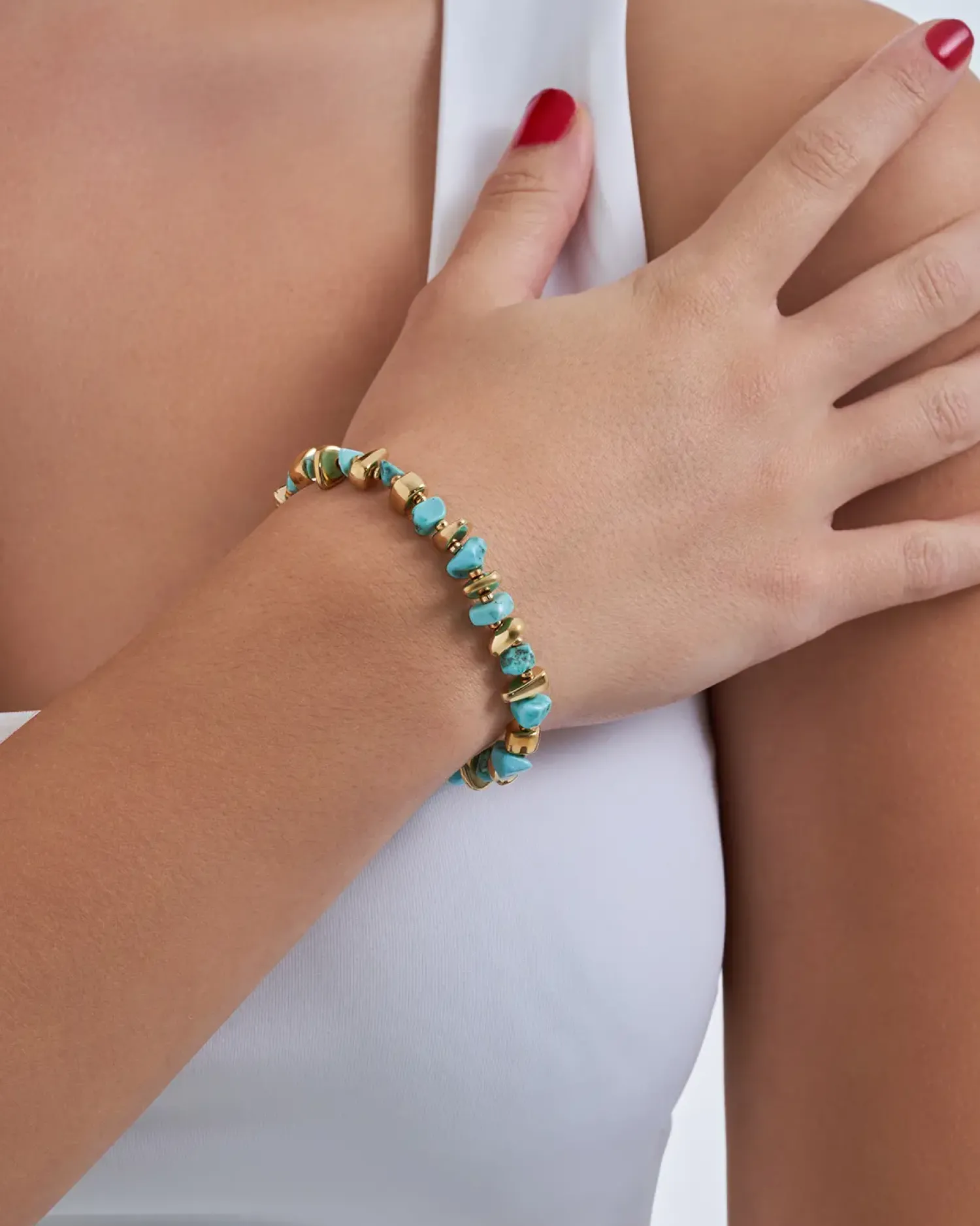 Bijou Brigitte Bracelet - Turquoise Gold Outlet