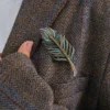 Bijou Brigitte Broche - Gleaming Feather Hot
