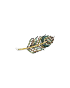 Bijou Brigitte Broche - Gleaming Feather Hot