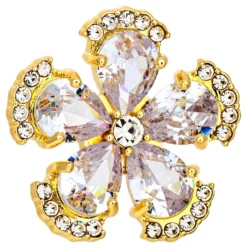 Bijou Brigitte Broche - Sparkly Flower Hot