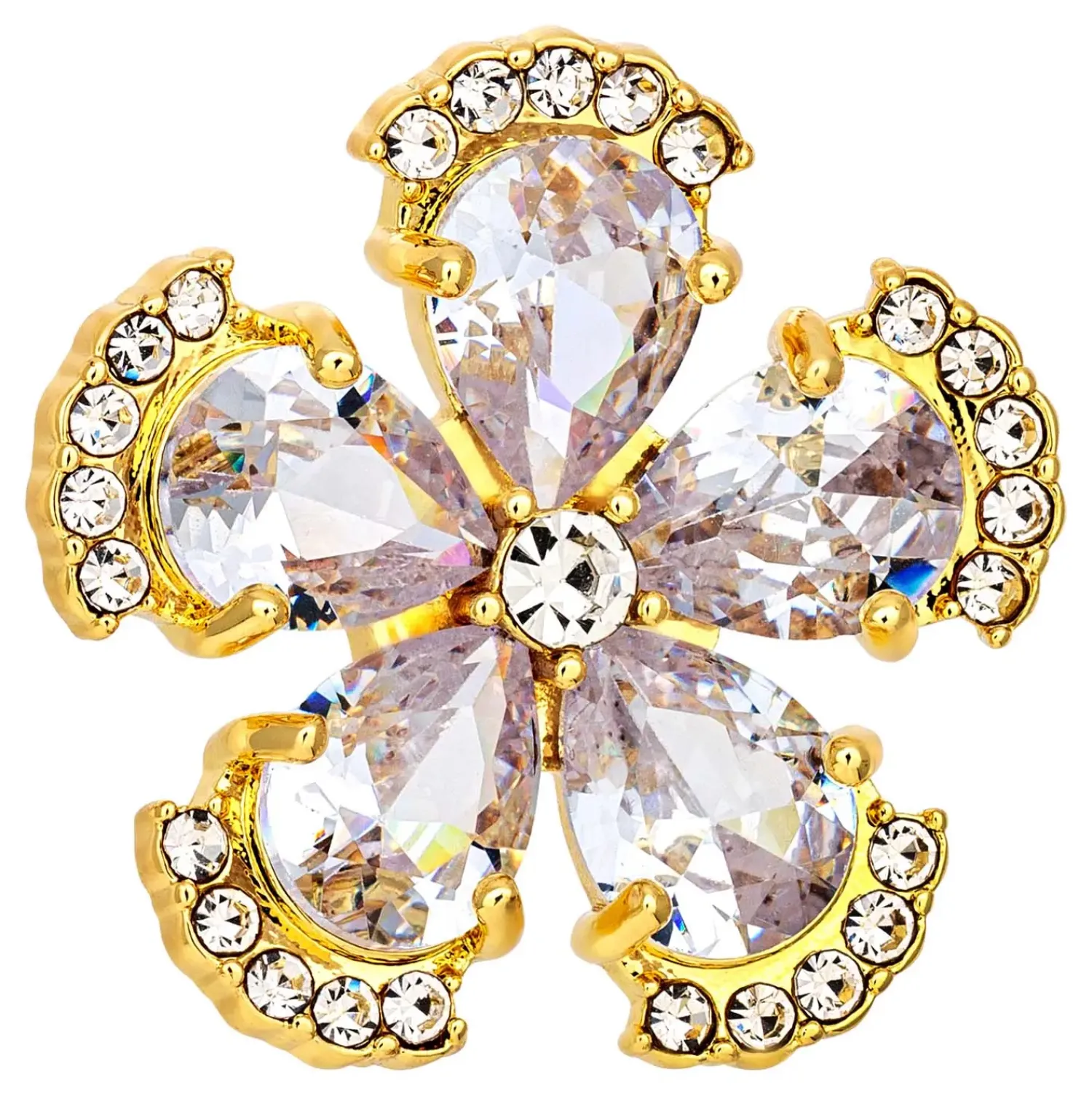 Bijou Brigitte Broche - Sparkly Flower Hot