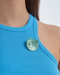 Bijou Brigitte Broche - Turquoise Shell Clearance