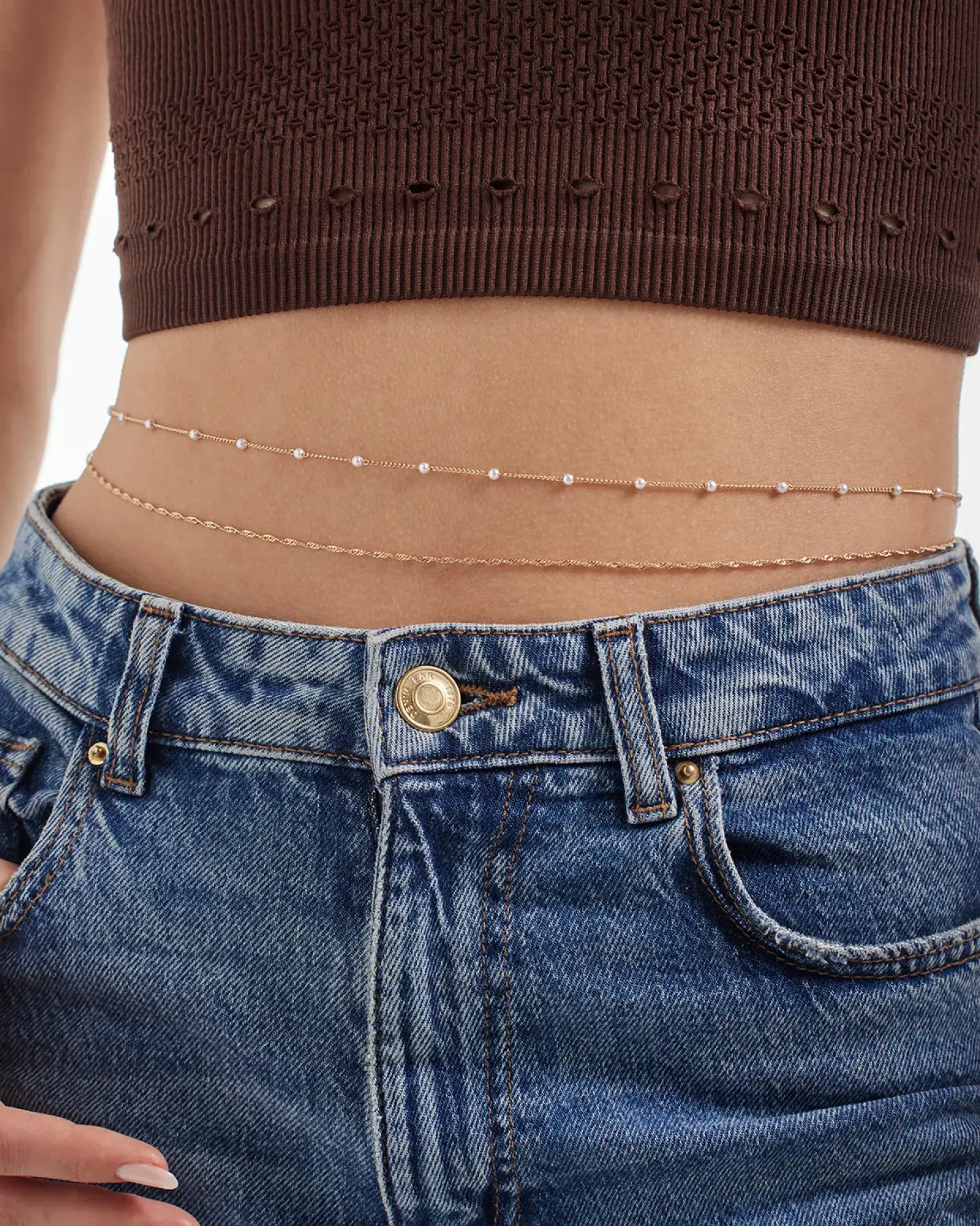 Bijou Brigitte Chaîne de taille - Pearly Shimmer Outlet