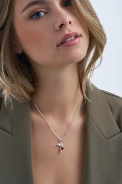 Bijou Brigitte Chaîne - Elfe et ambre jaune Discount