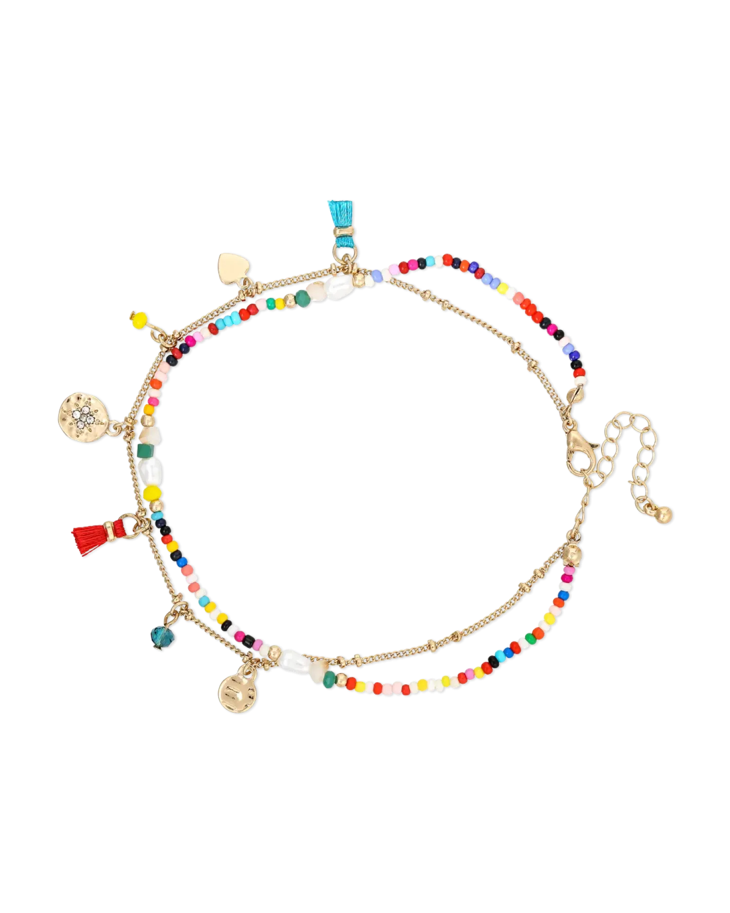 Bijou Brigitte Chaînette de cheville - Colorful Pearls Outlet