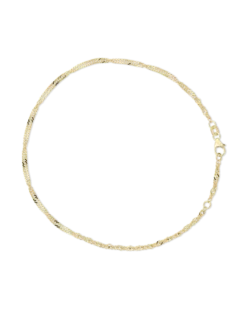 Bijou Brigitte Chaînette de cheville - Gold Twirl