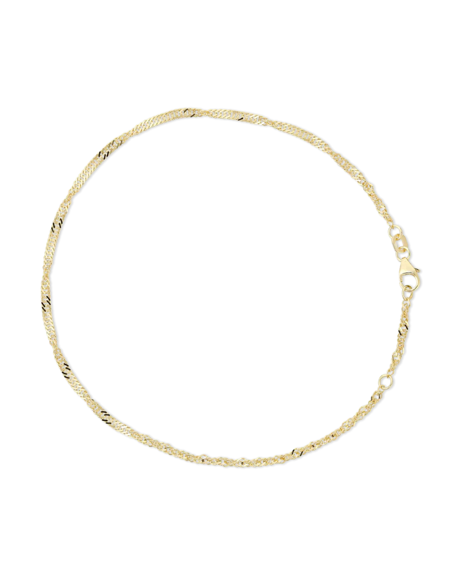 Bijou Brigitte Chaînette de cheville - Gold Twirl