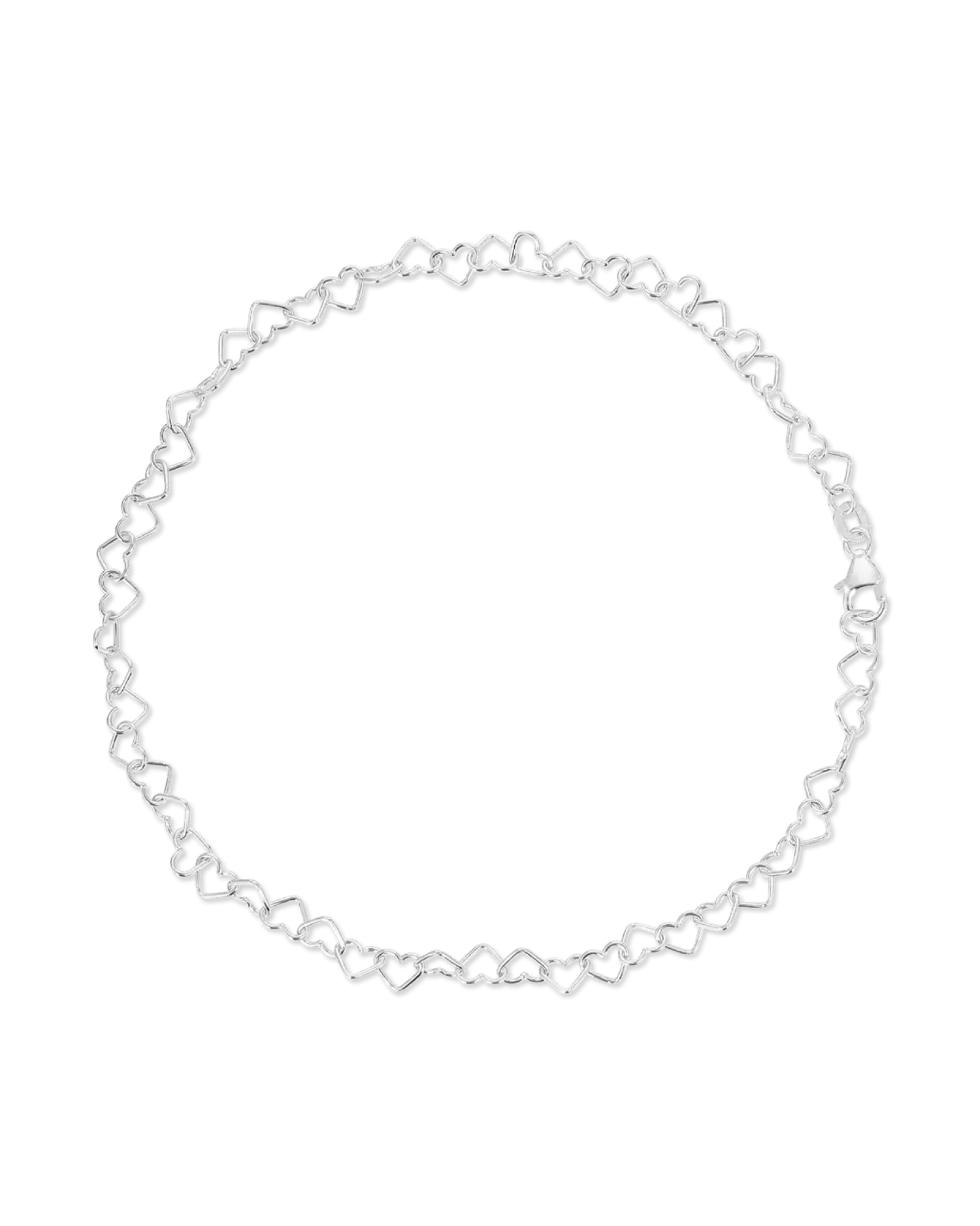 Bijou Brigitte Chaînette de cheville - Silver Heart Clearance