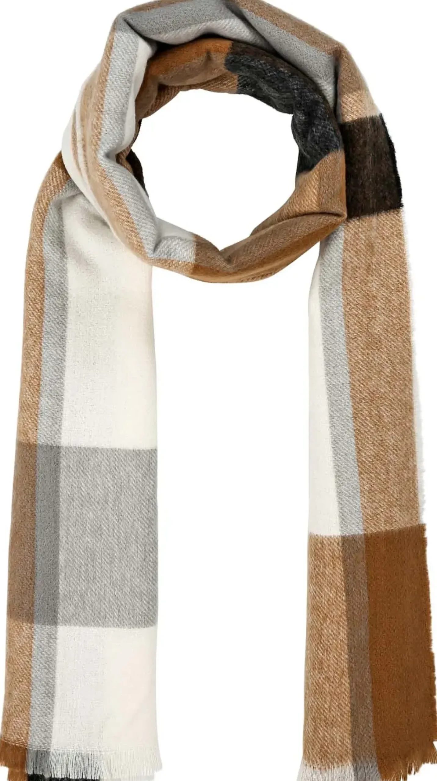 Bijou Brigitte Écharpe - Checkered Brown New