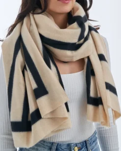 Bijou Brigitte Écharpe - Geometrical Beige