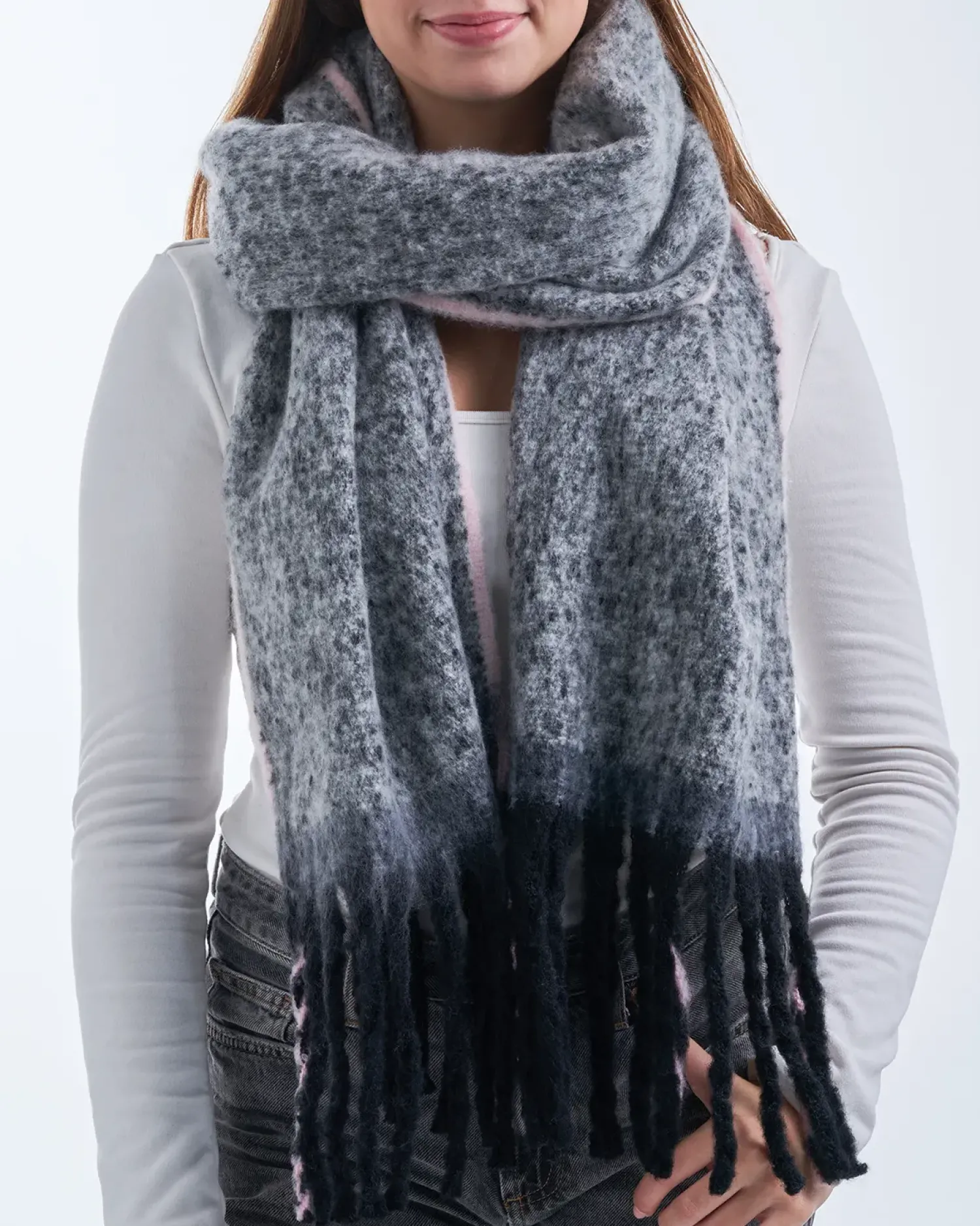 Bijou Brigitte Écharpe - Grey Dimension Clearance
