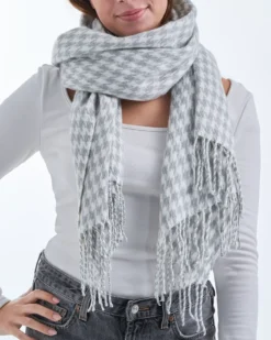 Bijou Brigitte Écharpe - Grey Houndstooth Sale