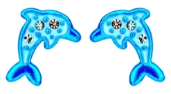 Bijou Brigitte Clous d'oreilles - Blue Fin New