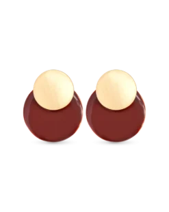Bijou Brigitte Clous d'oreilles - Burgundy Circles Clearance