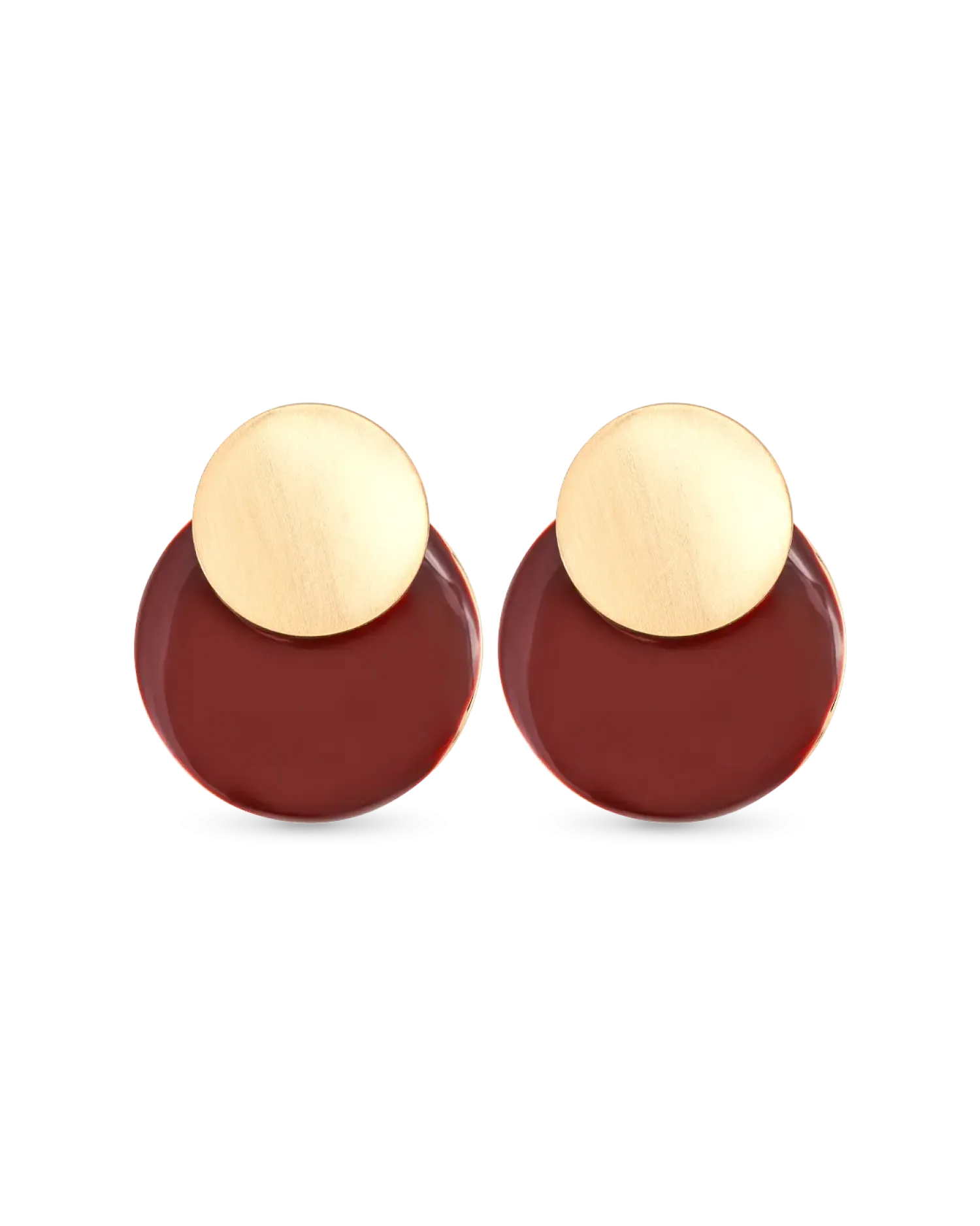 Bijou Brigitte Clous d'oreilles - Burgundy Circles Clearance
