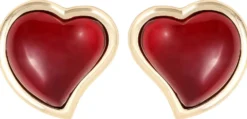 Bijou Brigitte Clous d'oreilles - Burgundy Hearts Discount