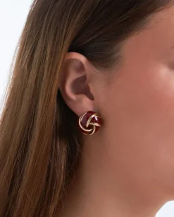 Bijou Brigitte Clous d'oreilles - Burgundy Knot Hot