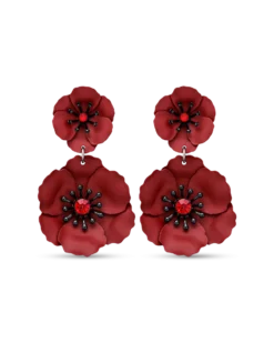 Bijou Brigitte Clous d'oreilles - Burgundy Rose Sale