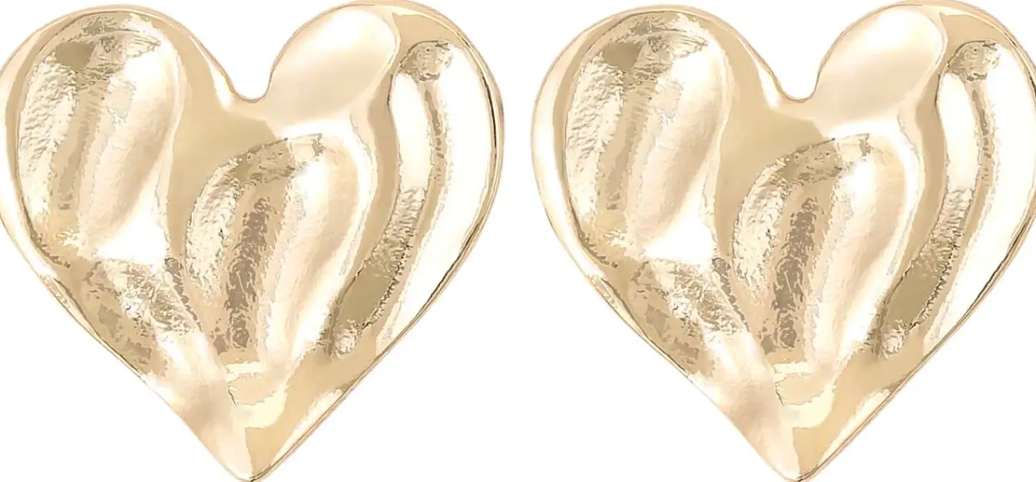 Bijou Brigitte Clous d'oreilles - Champagne Hearts