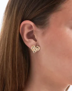 Bijou Brigitte Clous d'oreilles - Champagne Hearts