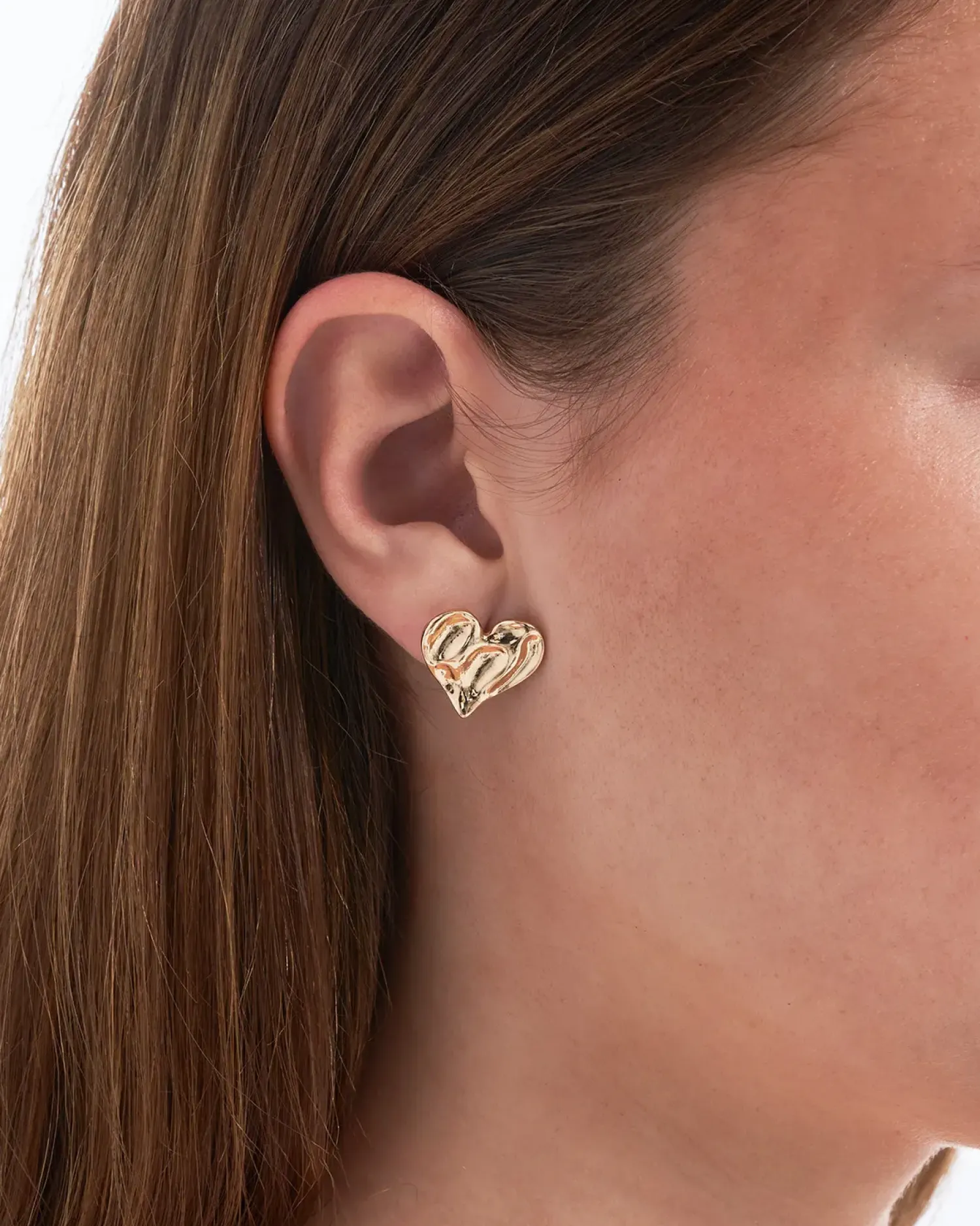 Bijou Brigitte Clous d'oreilles - Champagne Hearts