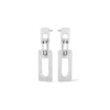 Bijou Brigitte Clous d'oreilles - Chrome Rectangles Sale