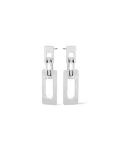 Bijou Brigitte Clous d'oreilles - Chrome Rectangles Sale