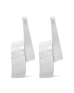 Bijou Brigitte Clous d'oreilles - Curved Silver Discount