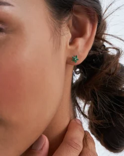 Bijou Brigitte Clous d'oreilles - Floral Emerald Sale