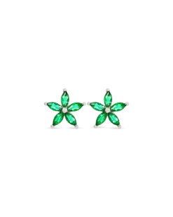 Bijou Brigitte Clous d'oreilles - Floral Emerald Sale