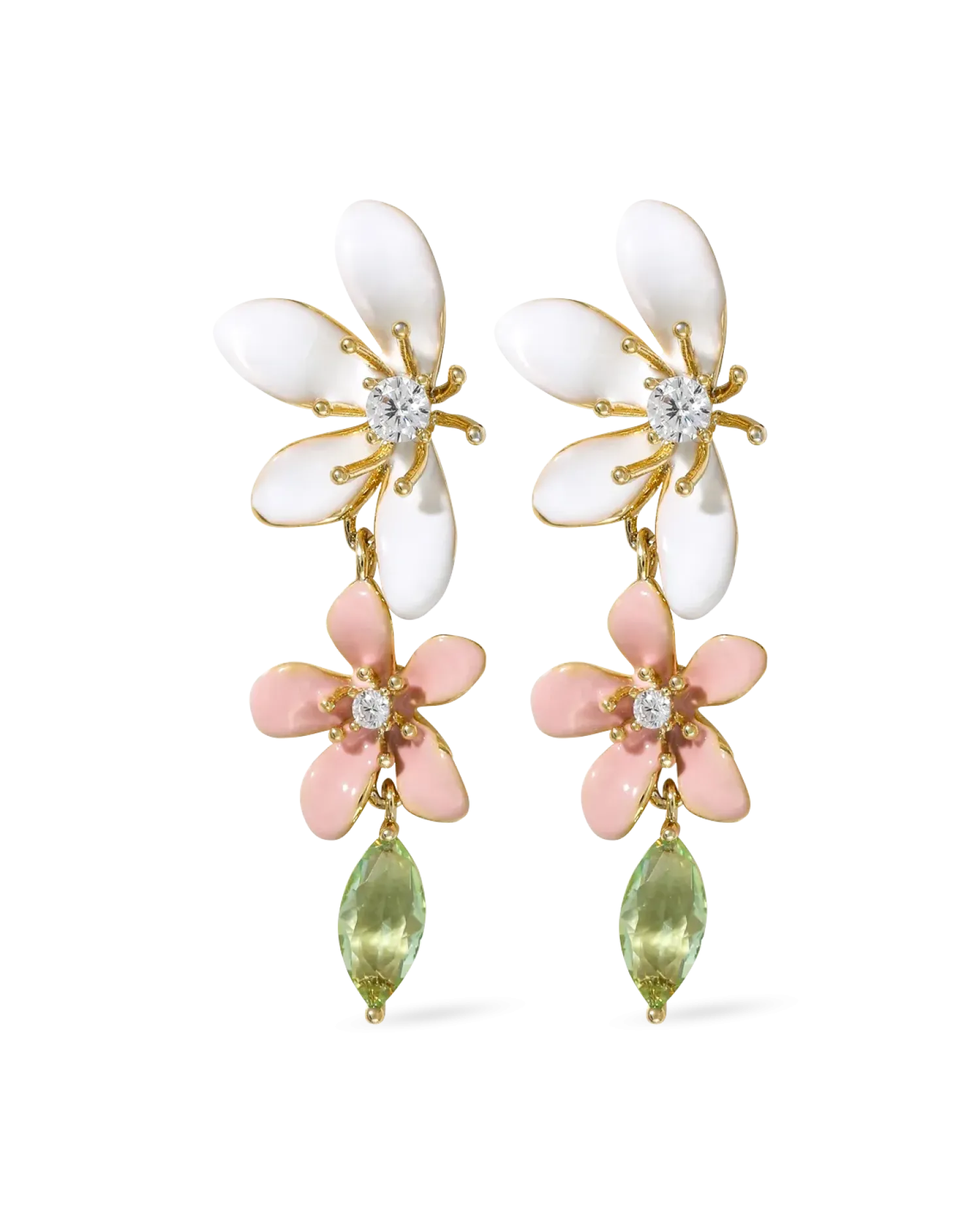 Bijou Brigitte Clous d'oreilles - Floral Leaves Best
