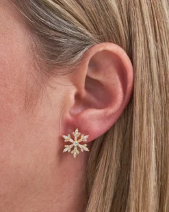 Bijou Brigitte Clous d'oreilles - Golden Snowflake