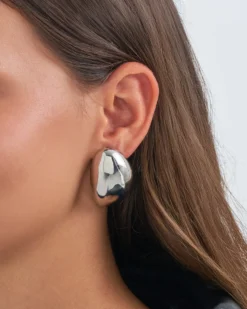 Bijou Brigitte Clous d'oreilles - Irregular Silver Hot
