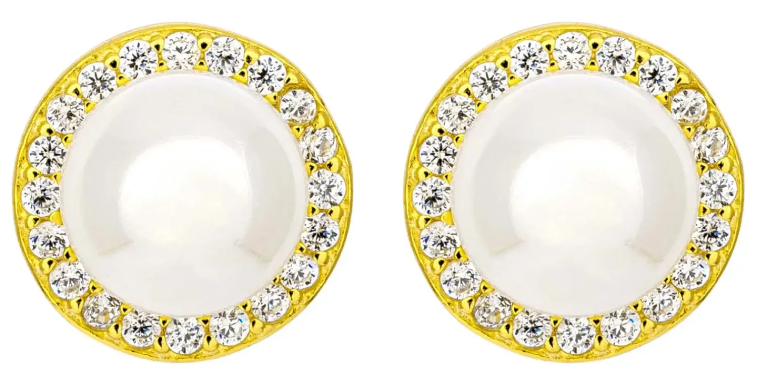 Bijou Brigitte Clous d'oreilles - Pearl Halo Hot
