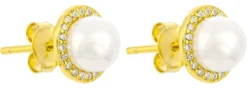 Bijou Brigitte Clous d'oreilles - Pearl Halo Hot