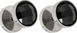 Bijou Brigitte Clous d'oreilles pour homme - Black Sparkle Outlet