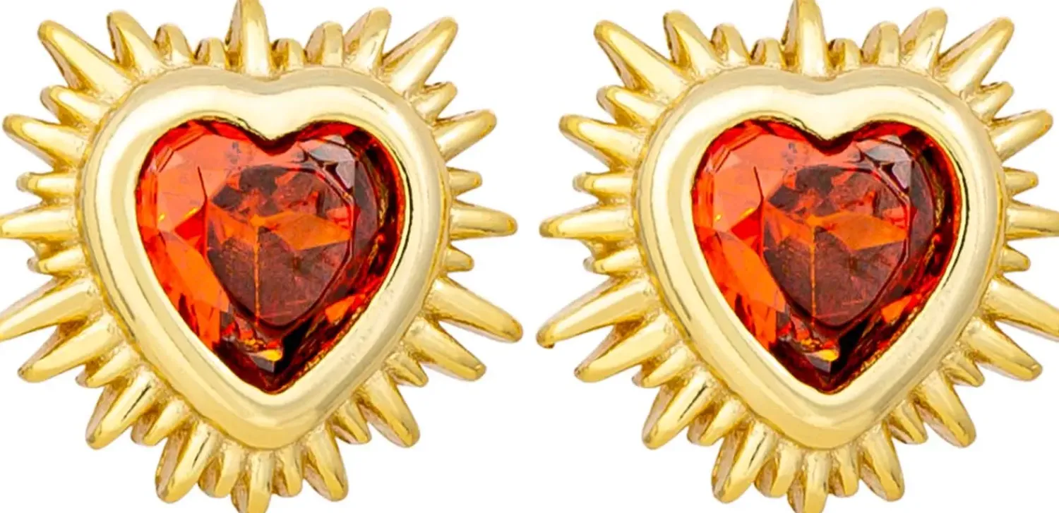 Bijou Brigitte Clous d'oreilles - Red Zirconia Discount