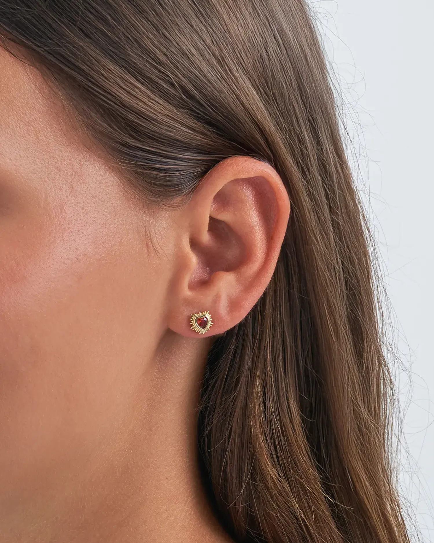Bijou Brigitte Clous d'oreilles - Red Zirconia Discount