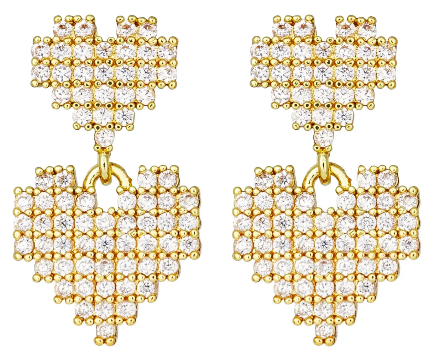 Bijou Brigitte Clous d'oreilles - Retro Hearts New