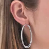 Bijou Brigitte Clous d'oreilles - Rhodium Ovals Outlet