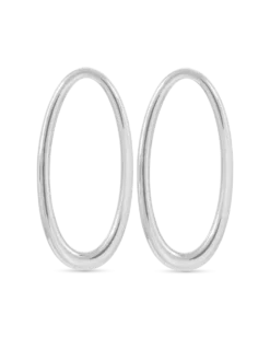 Bijou Brigitte Clous d'oreilles - Rhodium Ovals Outlet